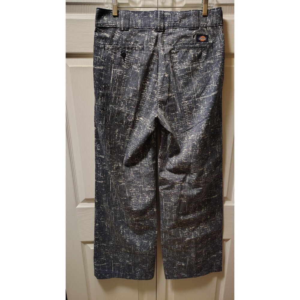 NWT Dickies Women's Size 6R‎ Blue White Design Wide Leg Jeans - Picture 2 of 7